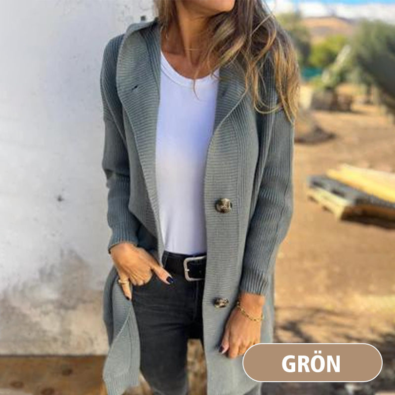 🌸Ženski kardigan s kapuco in gumbi-SI
