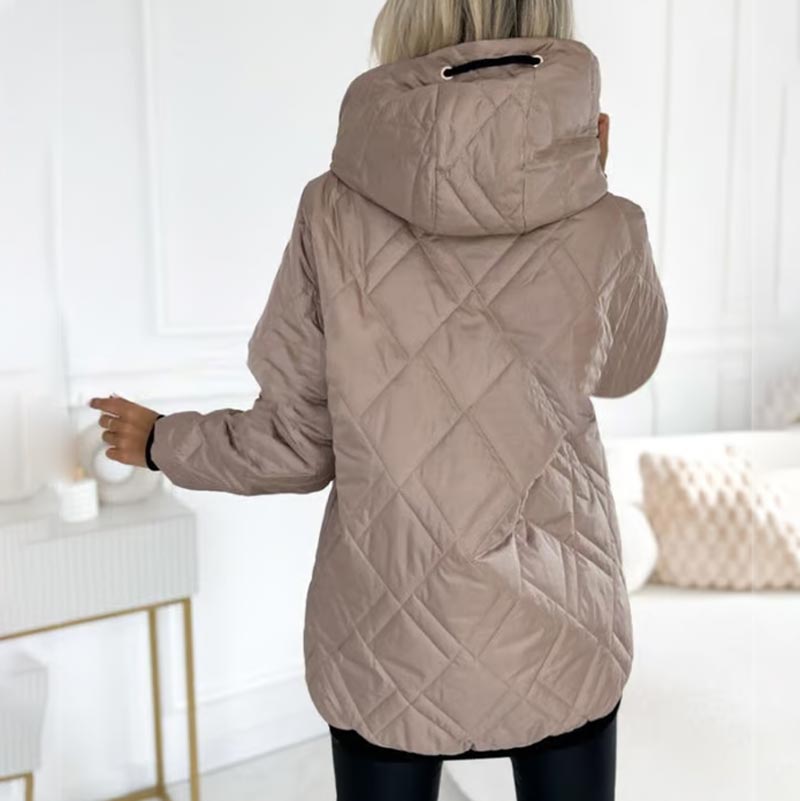 🔥[S-3XL] Moterų mados haų kaklo ir klubo Parka paltas-LT