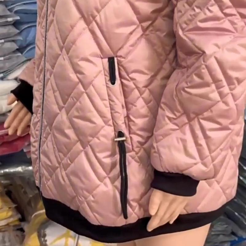 🔥[S-3XL] Moterų mados haų kaklo ir klubo Parka paltas-LT