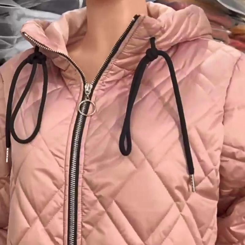 🔥[S-3XL] Moterų mados haų kaklo ir klubo Parka paltas-LT
