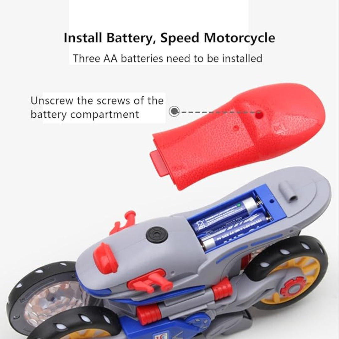 【🎁Το καλύτερο δώρο για ένα παιδί】🏍️Μοτοσικλέτα παραμόρφωσης με φως και μουσική-SI
