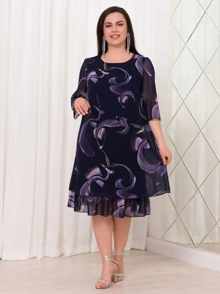 👗 Nove obleke iz šifona z elegantnimi potiski in naborki iz leta 2026-SI