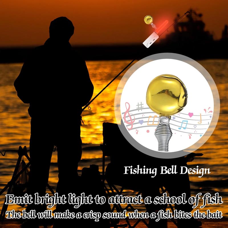🎣 Λάμπα LED menškerės su garsiniu signalu🐟-LT