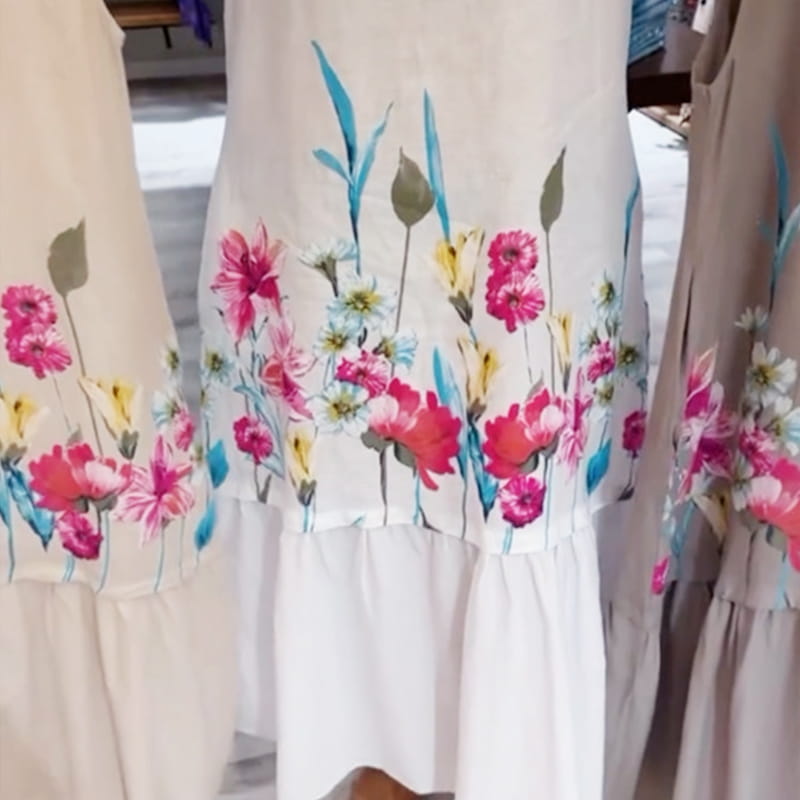 【S-4XL】🌸Γυναικείο φόρεμα με στρογγυλή λαιμόκοψη-GR