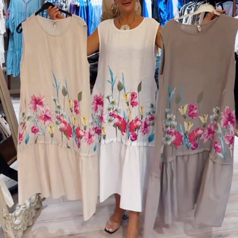 【S-4XL】🌸Γυναικείο φόρεμα χωρίς μανίκια-LT
