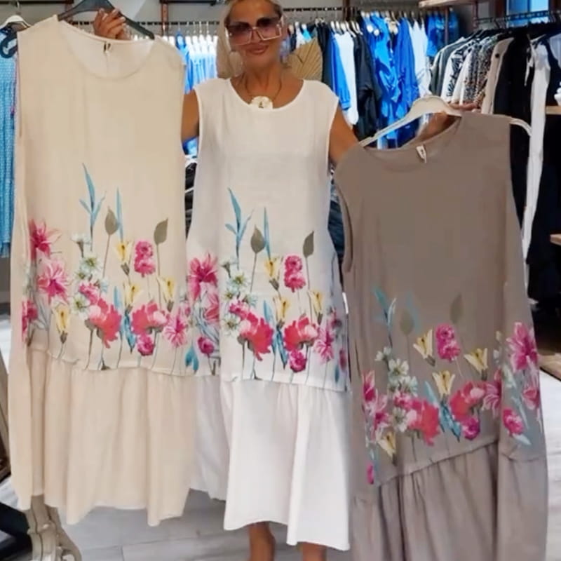 【S-4XL】🌸Γυναικείο φόρεμα χωρίς μανίκια-LT