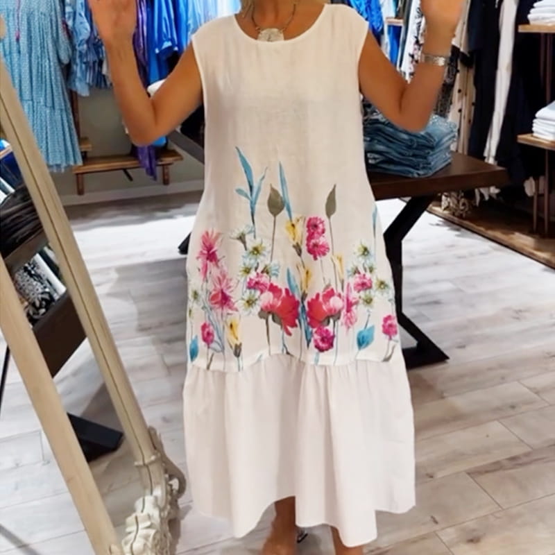 【S-4XL】🌸Γυναικείο φόρεμα χωρίς μανίκια-LT