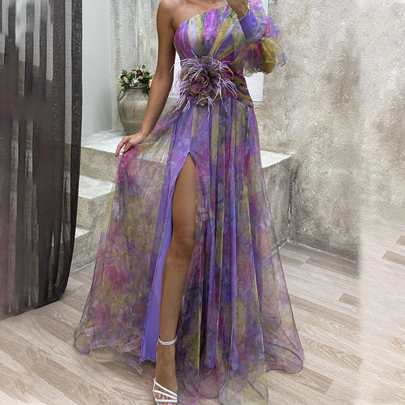 ✨【Μάγος αδυνατίσματος】. Φόρεμα Mirage Color Block✨-GR