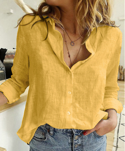 🔥2025 Hot Sale🌸Γυναικεία λινό μπλουζάκι👚-GR