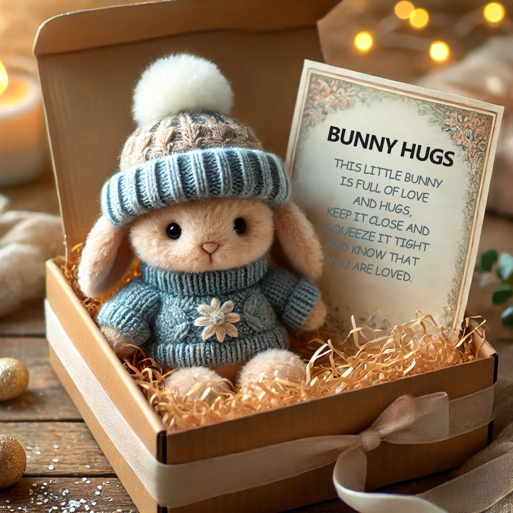 🐇Mini zuikis apsikabinęs mielą Velykų dovanëlė🎁-LT