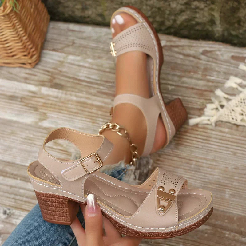 【EU 36-43】👡Poletni ženski sandali z debelo peto-SI