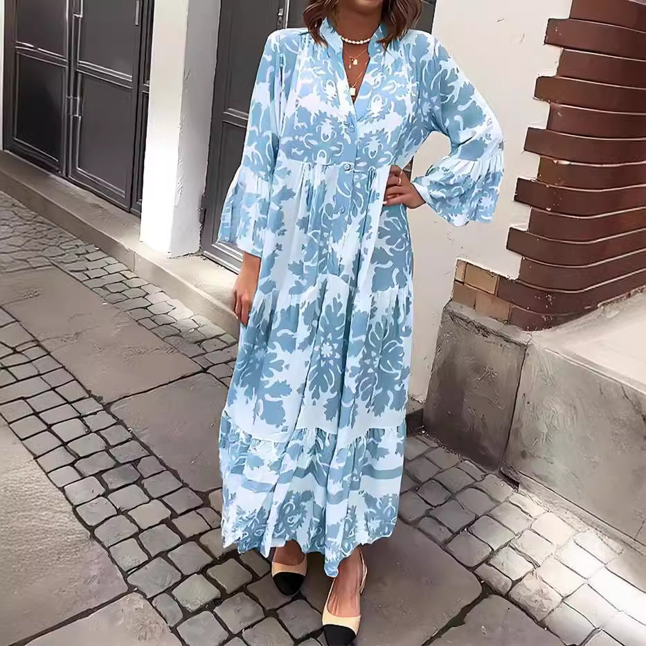 【🌷S-4XL】🌸Moteriška suknelė ilgomis rankovėmis-LT