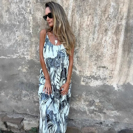 💙Γυναικείο φόρεμα με φούστα και φούστα-GR