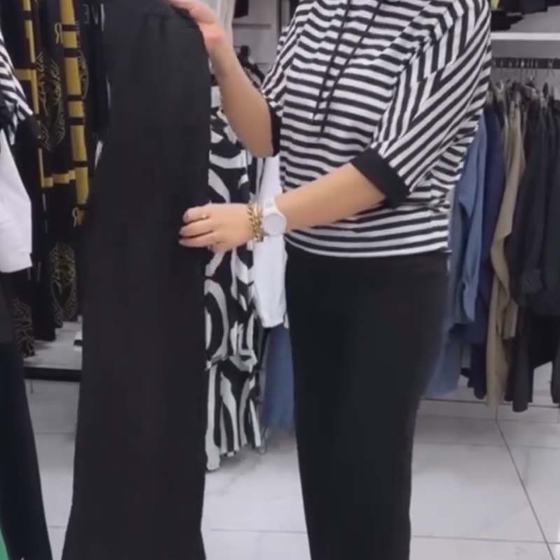 ✨Σετ γυναικείο ριγέ τοπ και μονόχρωμο παντελόνι-GR