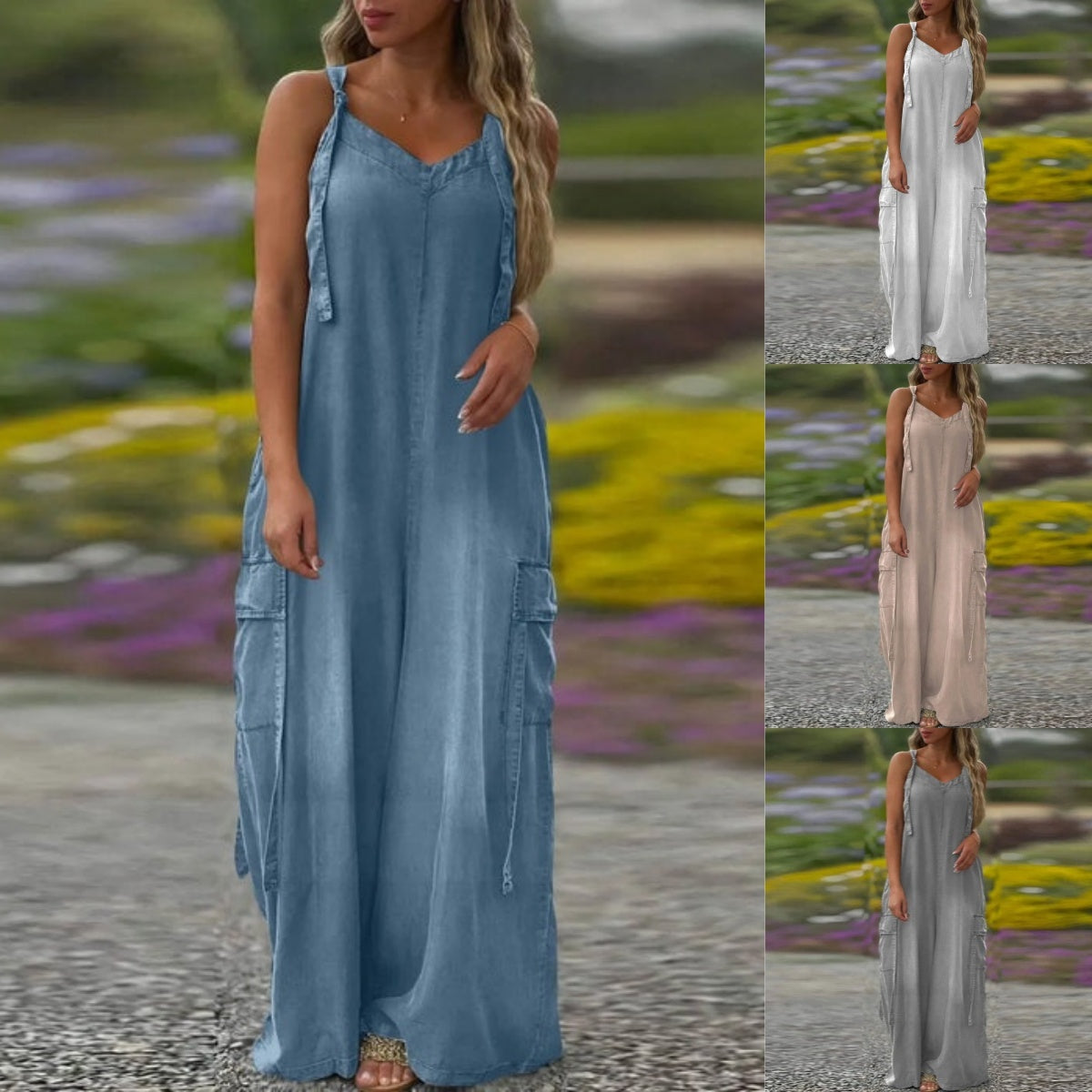 🔥 ΜΟΝΟ ΣΗΜΕΡΑ! Ολόσωμη φόρμα oversized με τσέπες | -20% στην καλοκαιρινή συλλογή-GR 