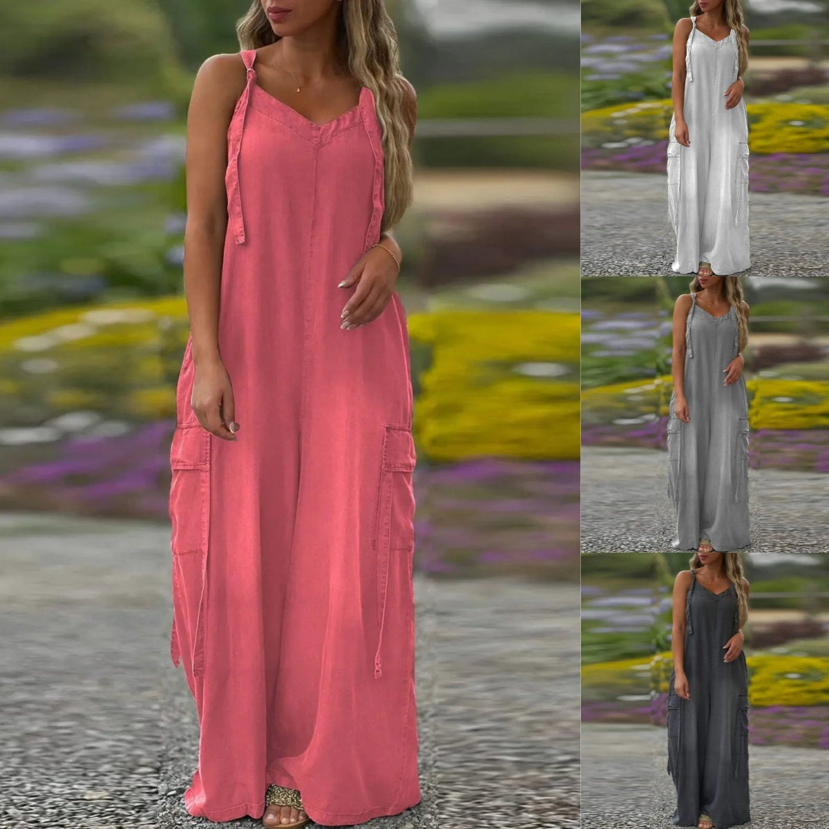 🔥 ΜΟΝΟ ΣΗΜΕΡΑ! Ολόσωμη φόρμα oversized με τσέπες | -20% στην καλοκαιρινή συλλογή-GR 