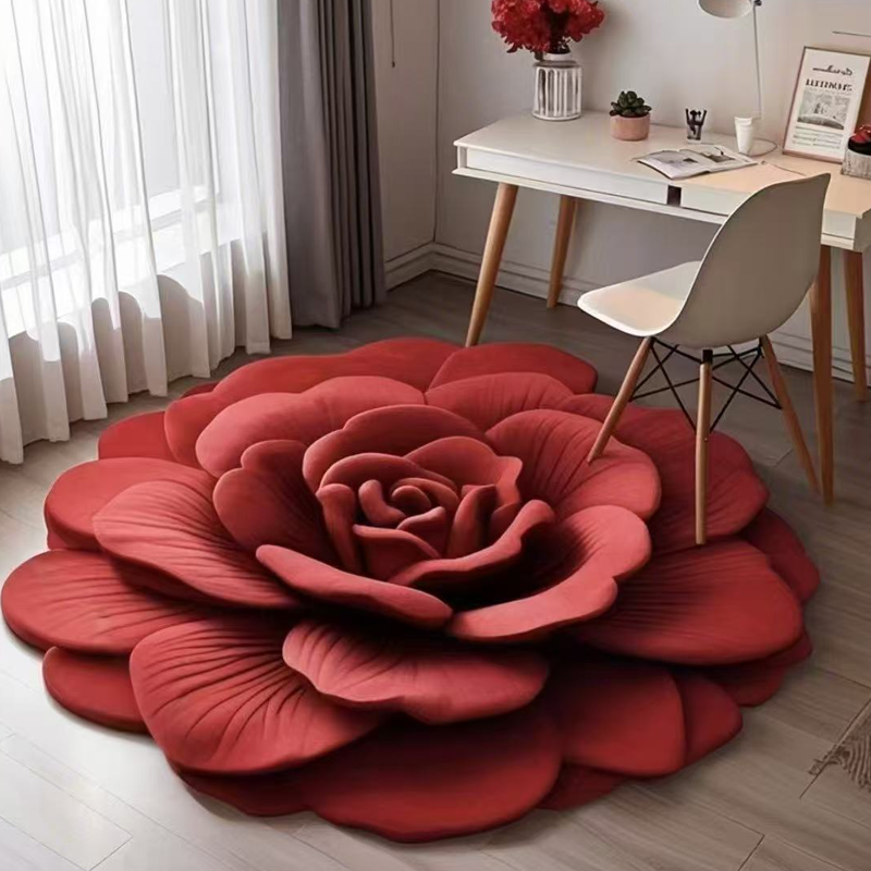 🔥 Ζεστές Προσφορές 🌺 Λουλουδάτο Χαλί Δαπέδου από Γη Διατόμων σε Σχέδιο-SI
