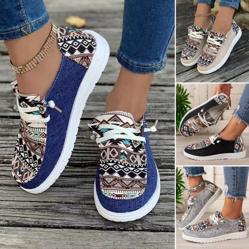 🥿Γυναικεία casual παπούτσια από καμβά με έθνικ μοτίβο-GR