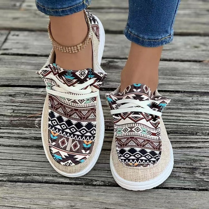 🥿Γυναικεία casual παπούτσια από καμβά με έθνικ μοτίβο-GR