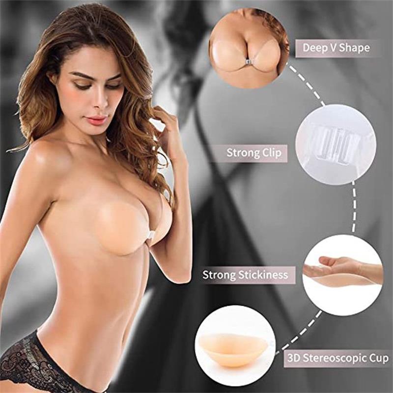 👙 Nematoma, lipni „push-up“ liemenėlė-LT