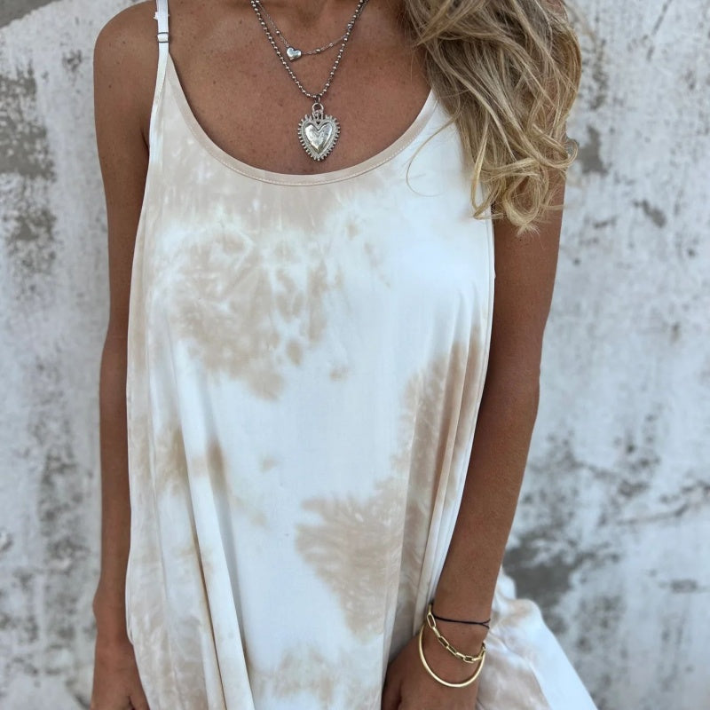 Γυναικείο Τόρεμα Tie Dye με Ντεγραντέ Στάμπα και Τιράντες-GR 