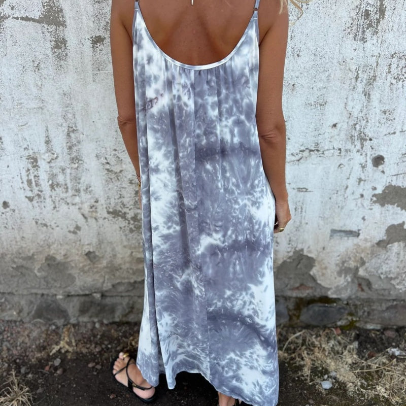 Γυναικείο Τόρεμα Tie Dye με Ντεγραντέ Στάμπα και Τιράντες-GR 