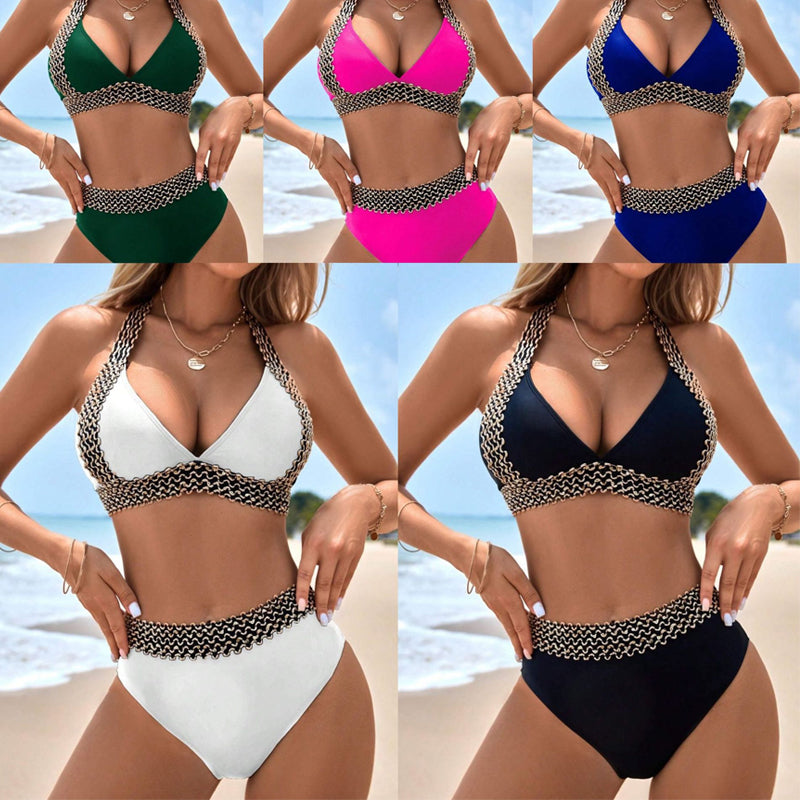 👙 Γυναικείο μαγιό δύο τεμαχίων με βολάν-GR