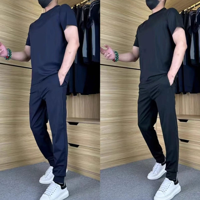Moška športna obleka iz ledene svile-SI