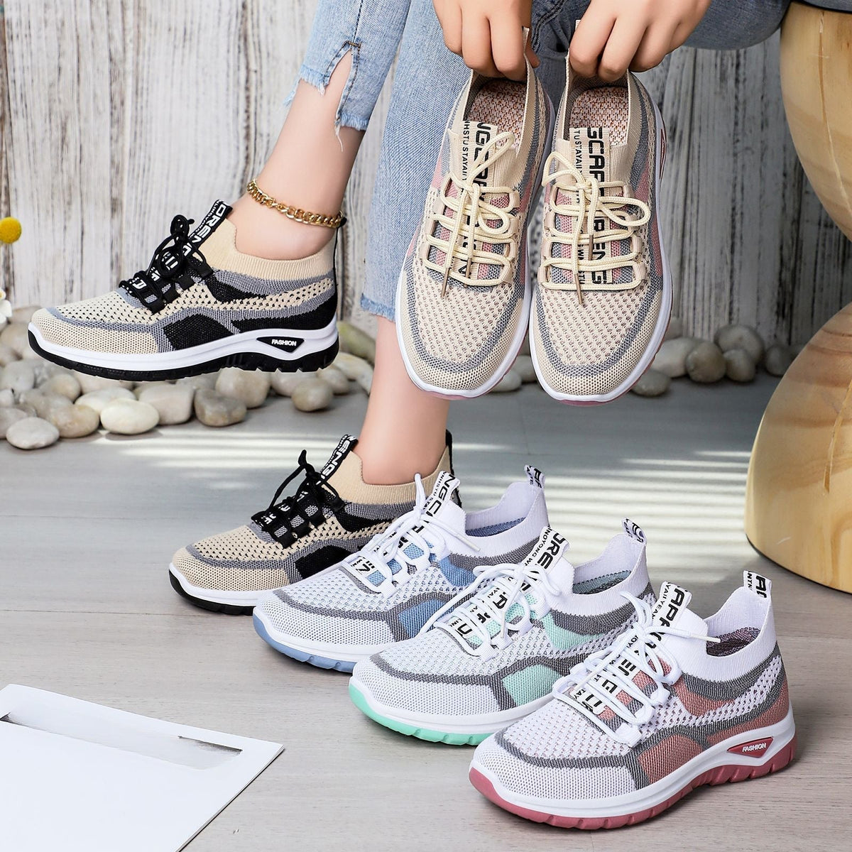 👟Γυναικεία παπούτσια για τρέξιμο με κορδόνια για χαλάρωση - SI