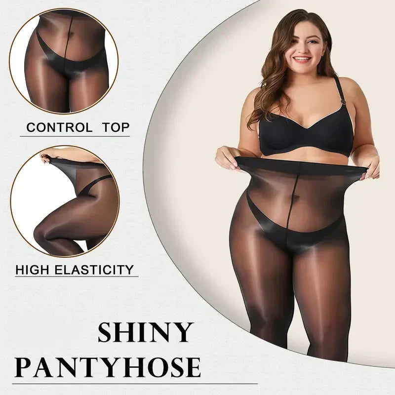 ✨Γυναικεία λαμπερά, διαφανή καλσόν-GR