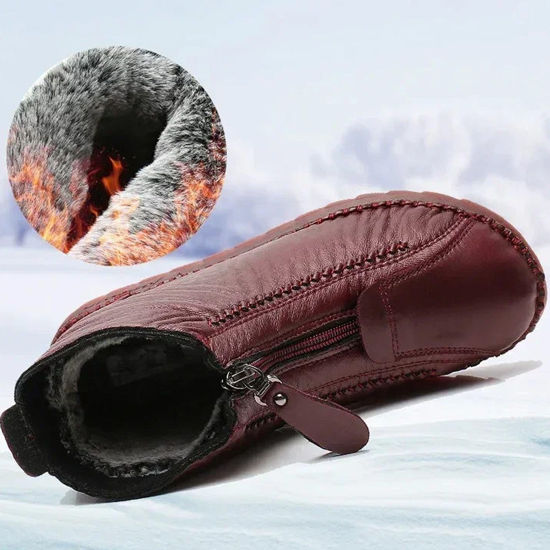 ❄️ Γυναικεία χειμωνιάτικα ζεστά μποτάκια με φερμουάρ 👢💕-SI