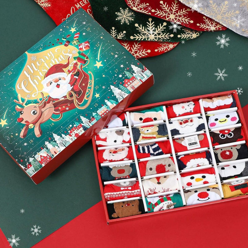 🎄🎁Adventni koledar iz božičnih nogavic🧦-SI