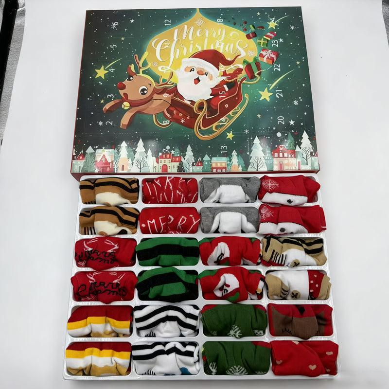 🎄🎁Adventni koledar iz božičnih nogavic🧦-SI