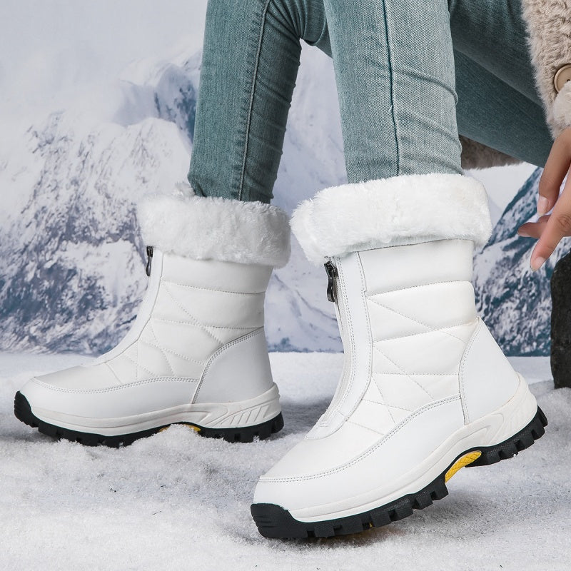 【EU36-42】❄️Γυναικείες χειμερινές μπότες από PU με επένδυση από βαμβάκι και fleece-SI