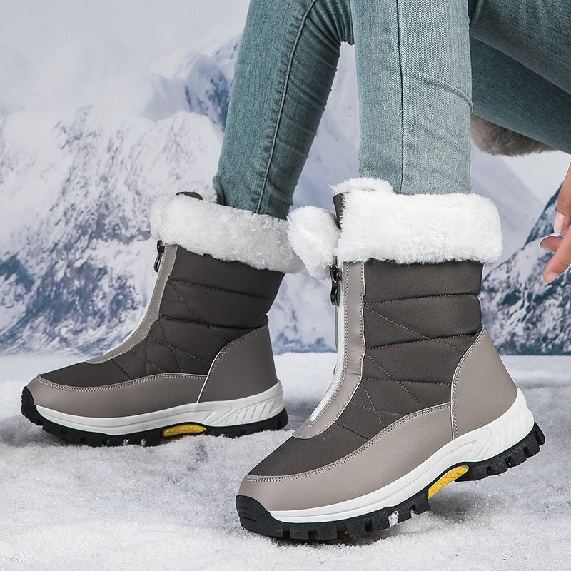【EU36-42】❄️Γυναικείες χειμερινές μπότες από PU με επένδυση από βαμβάκι και fleece-SI