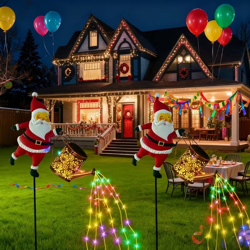🎅 Božičkova solarna svetilka - Čarobna svetloba bo vaš vrt napolnila s prazničnim sijajem. ✨-SI