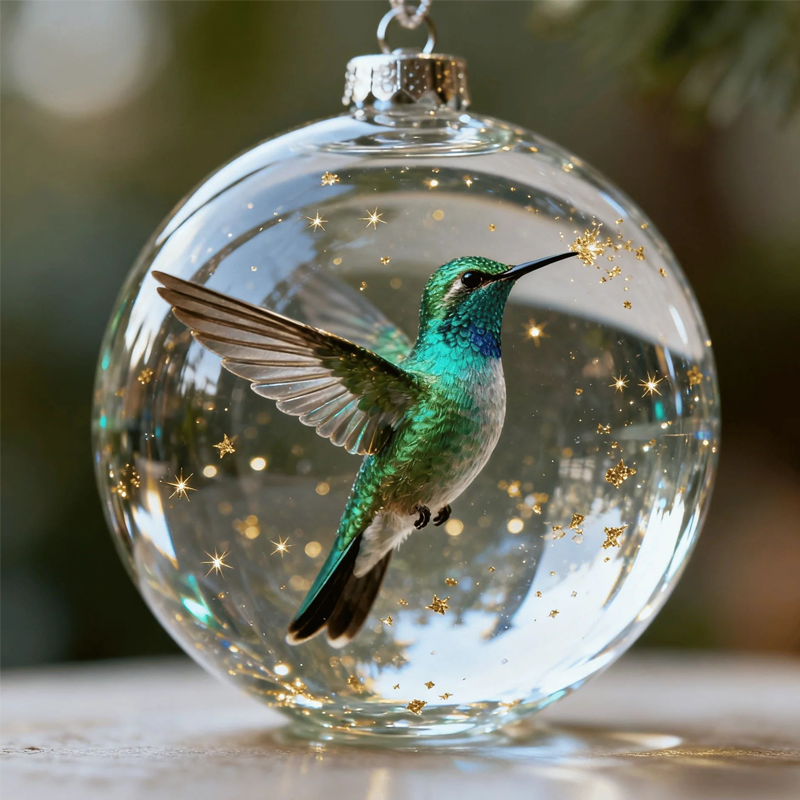 Sferični stekleni okraski - Hiperrealistični živalski motivi-SI