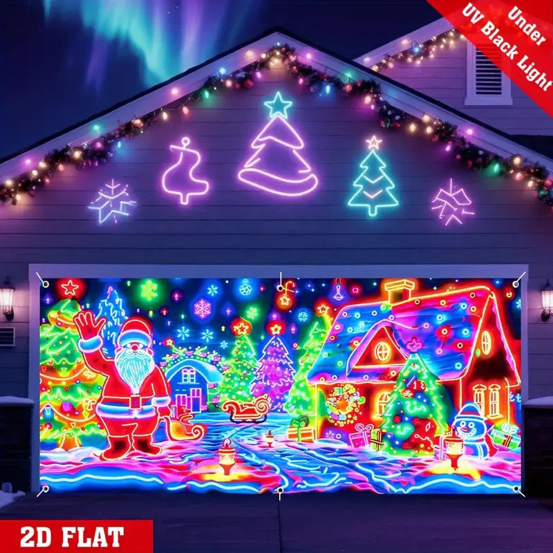 🎄Praznična razprodaja - 40 % POPUSTA! Praznični transparent za garažna vrata-SI