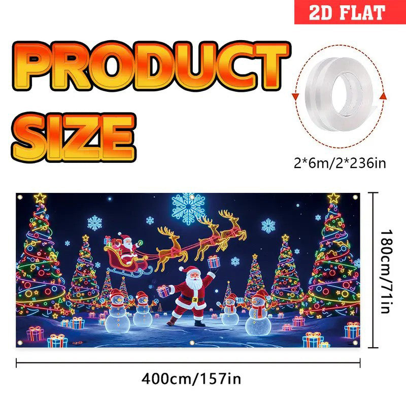🎄Praznična razprodaja - 40 % POPUSTA! Praznični transparent za garažna vrata-SI