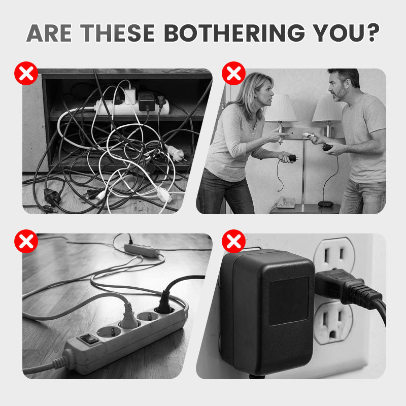 🔌⚡Pametni napajalni kabel z USB vrati (EU vtič)-SI