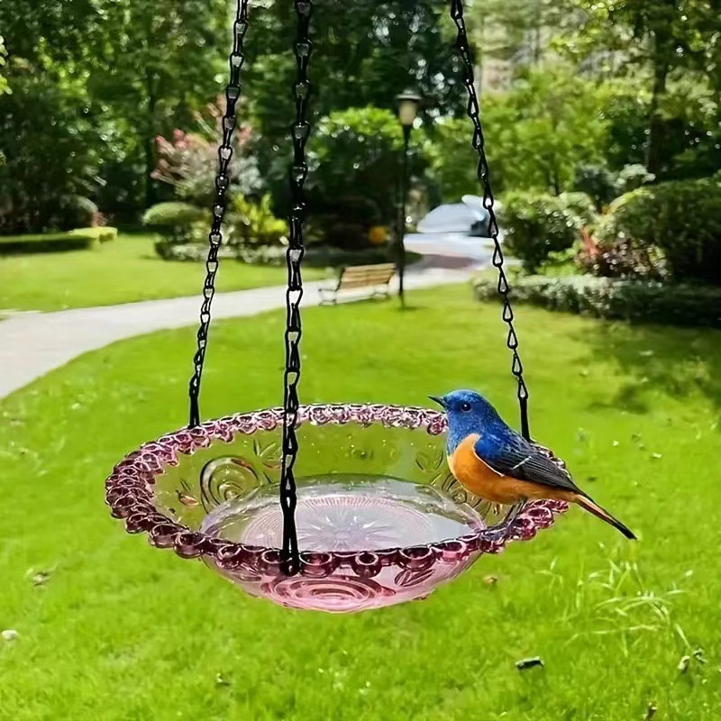 🐦Vintažinė pakabinama paukščių lesyklėlė ir vonia-LT