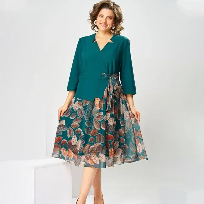 ✨Moderni moteriška suknelė kontrastingų spalvų-LT