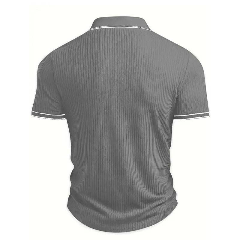 👕 Somrig Ohlapna srajca s kratkimi rokavi in prešito podlogo – zračen bombaž, moderna linija, idealna za sproščujoče dni 🏖️-SI