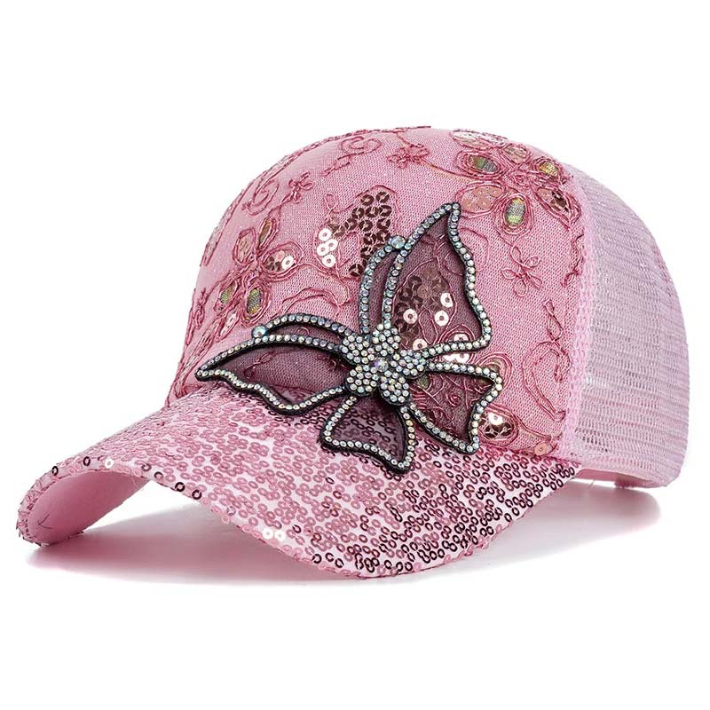 📦 Plačilo ob dostavi – Bleščeča baseball kapa "Kristalni metulj" | Bleščeče dvostranske bleščice, bleščeč dizajn metulja 🧢✨-SI