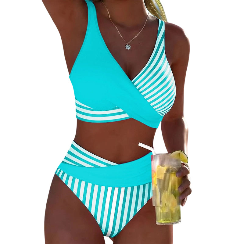 👙 Colorblock Bikini S-3XL: Κομψό και καλαίσθητο μαγιό δύο τεμαχίων 🌊-GR