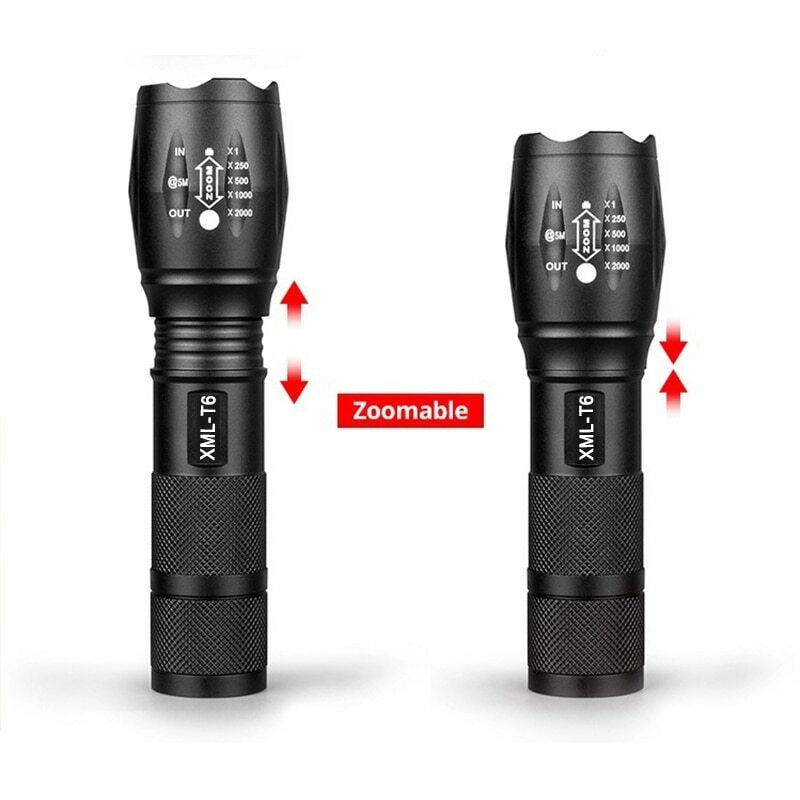 Rankinė LED baterijos lemputė - XML ​​​​T6
