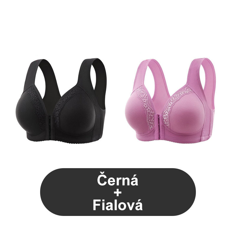 Dihanje - Plus velikost modrčka brez jeklenega obroča [1 + 1 brezplačno].