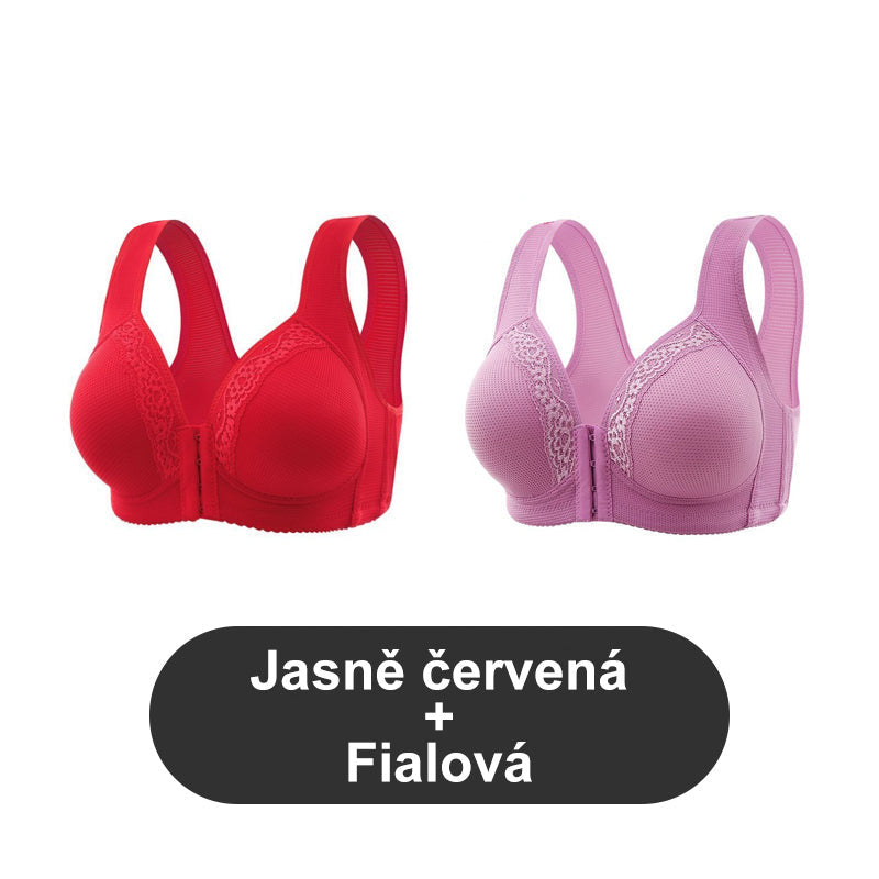 Dihanje - Plus velikost modrčka brez jeklenega obroča [1 + 1 brezplačno].