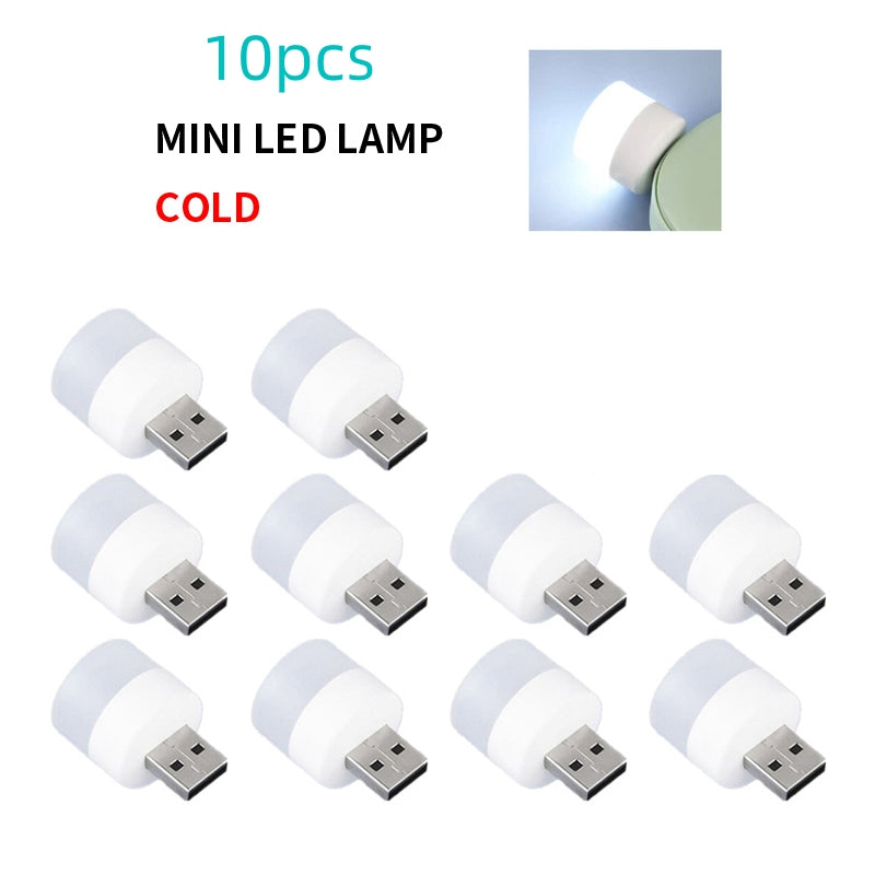 【10 vnt】 Mini USB naktinė lemputė 